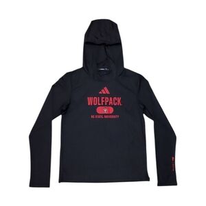 adidas Women's XS NC State Wolfpack Black Long Sleeve Lightweight Hoodie - NWT